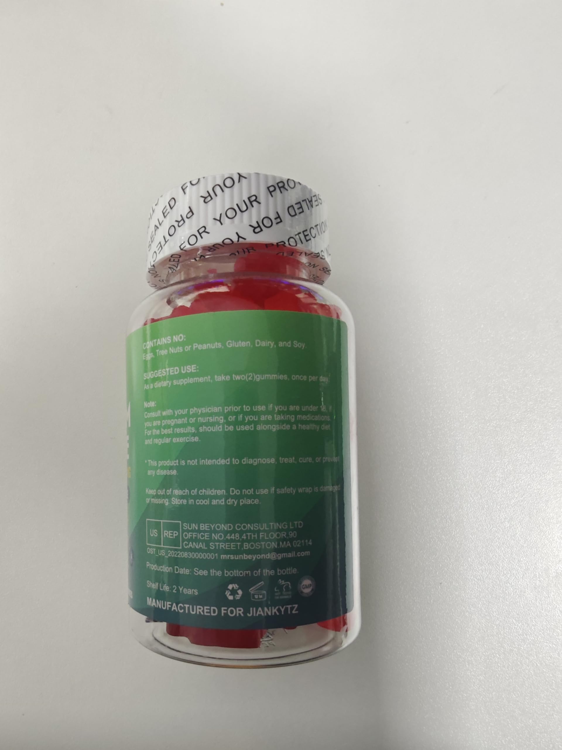 Serving size and dosage information on packaging