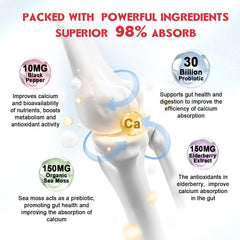 Supplement facts showing D3, K2, Magnesium, and Zinc