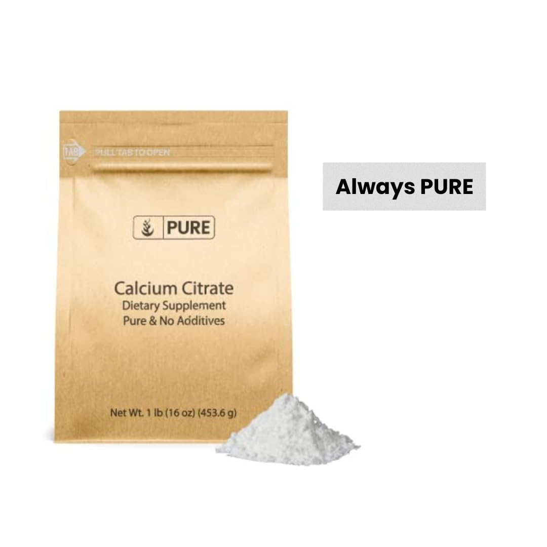 Calcium citrate powder 1 lb side view