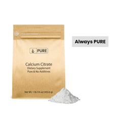 Calcium citrate powder 1 lb side view