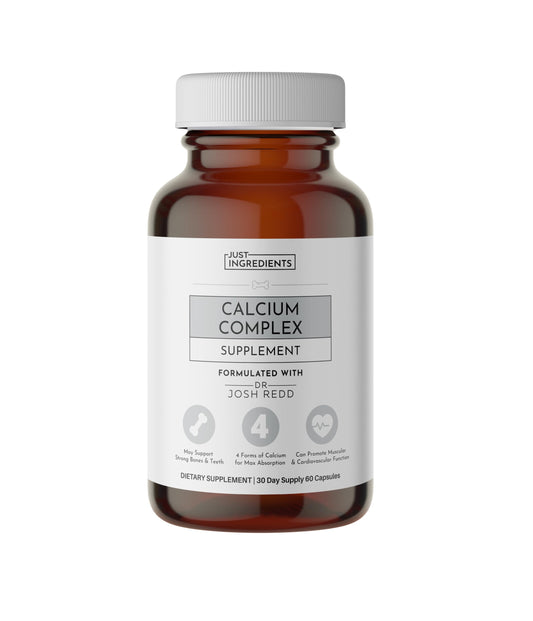 Calcium Complex bottle featuring Aquamin red algae and multiple bioavailable calcium forms for bone health and joint support