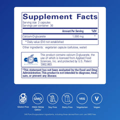 Close-up of Calcium-D-Glucarate capsules