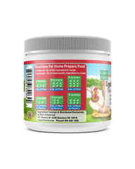 Close-up of fine eggshell powder for pets