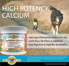 6oz Eggshellent Calcium packaging for pets