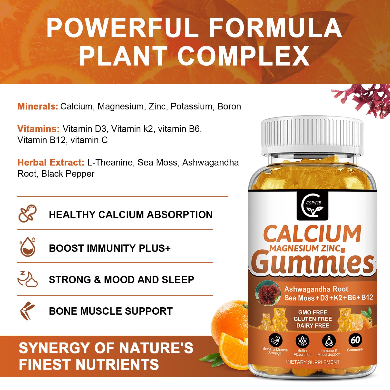 Calcium gummies for bone and teeth support