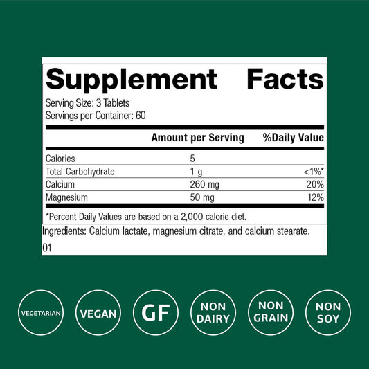 Calcium Lactate tablet close-up for bone support