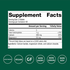 Calcium Lactate tablet close-up for bone support