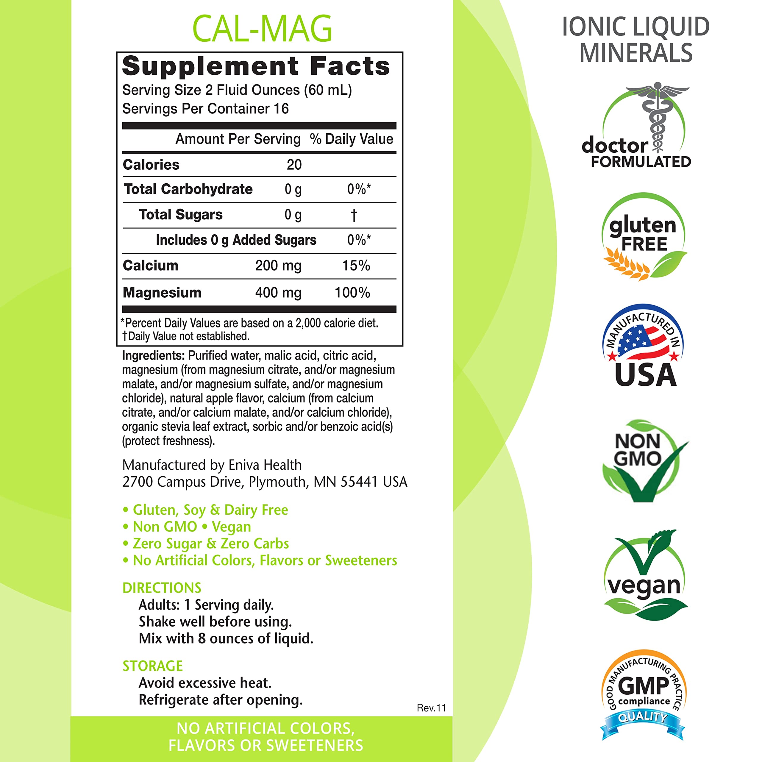Calcium and magnesium for bone support