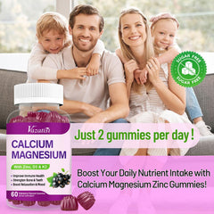 Vegan elderberry-flavored gummies in bright shapes