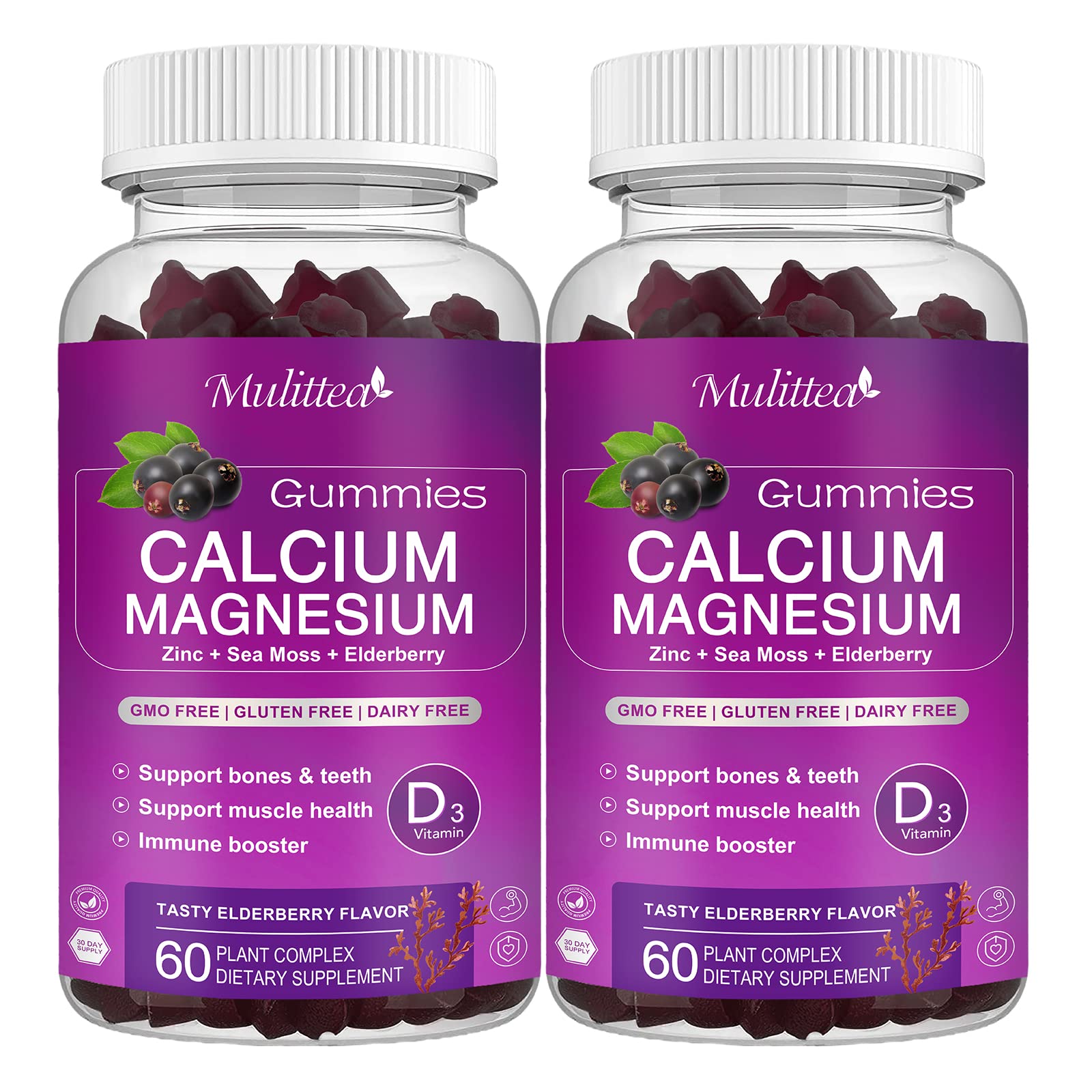Calcium Magnesium Zinc Gummies bottle with label