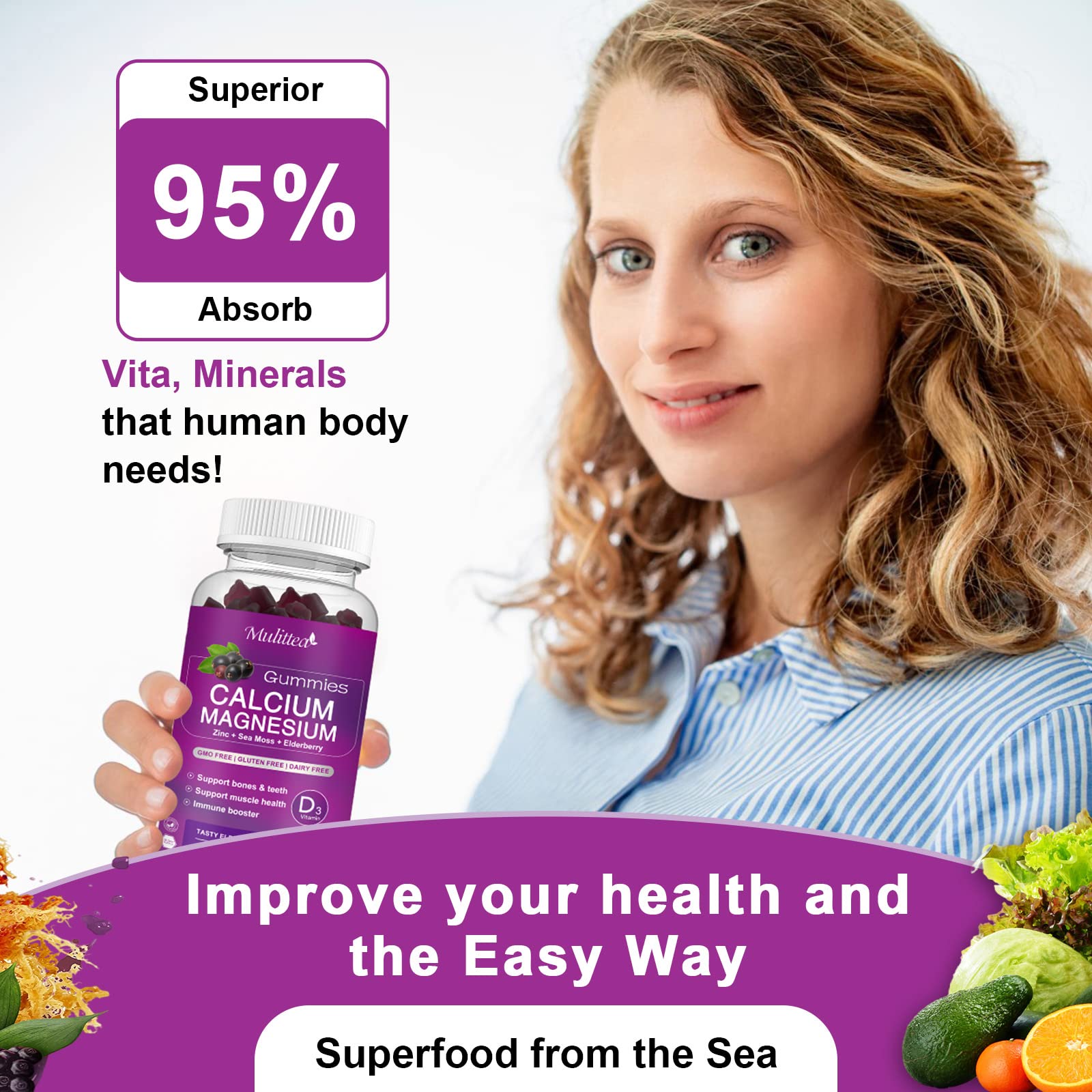2-pack calcium gummies packaging