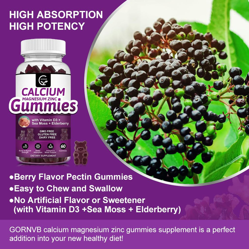 Benefits of Calcium Magnesium Zinc Gummies for bones immune sleep