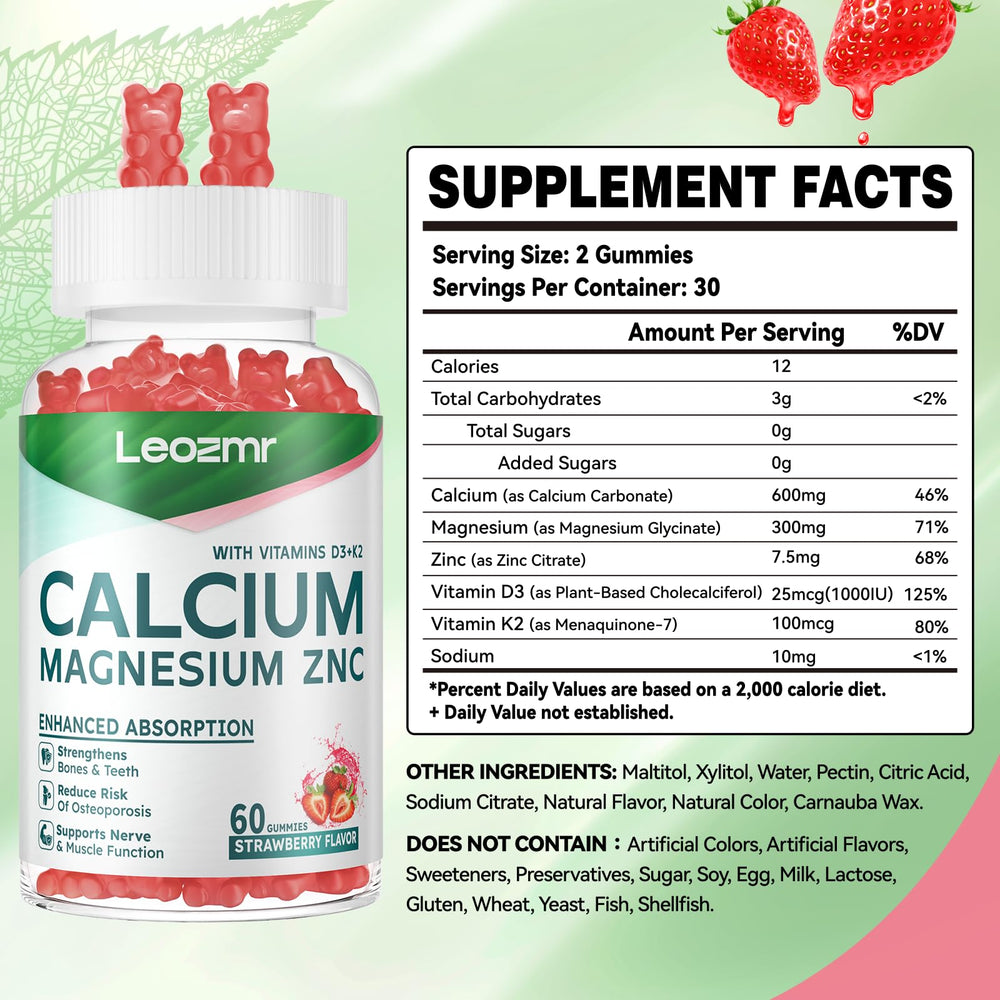 Nutrition facts and supplement information label