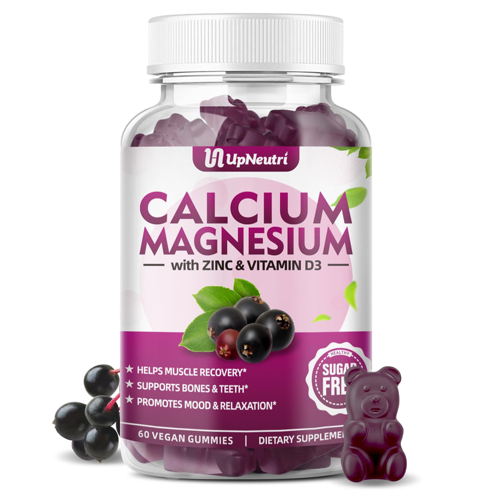 Calcium Magnesium Zinc Vitamin D3 gummies bottle label