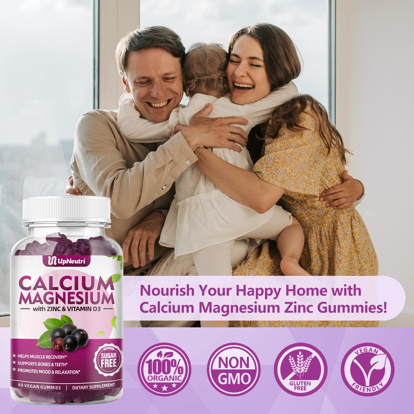 Allergen-free, non-GMO, gluten-free, dairy-free gummies