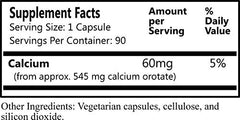 Calcium Orotate capsules – 60 mg elemental calcium per capsule