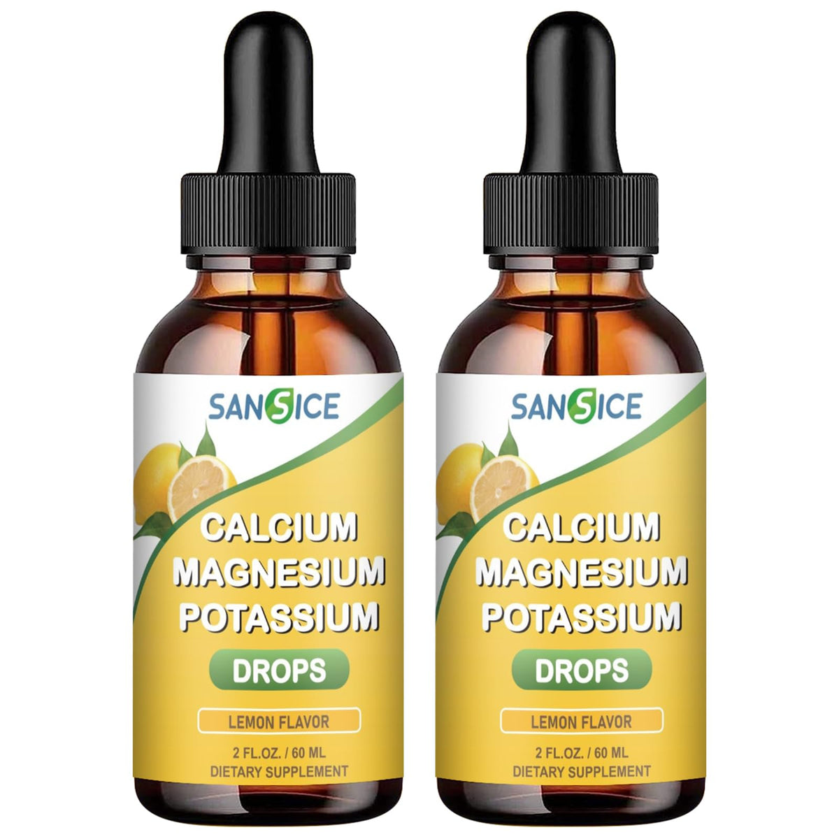 Calcium Potassium Magnesium Liquid Drops bottle with dropper