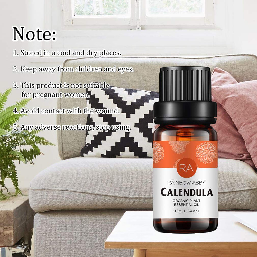 Close-up of Calendula officinalis essential oil