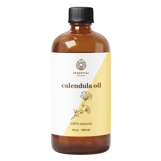 Calendula Oil 16 oz bottle with label