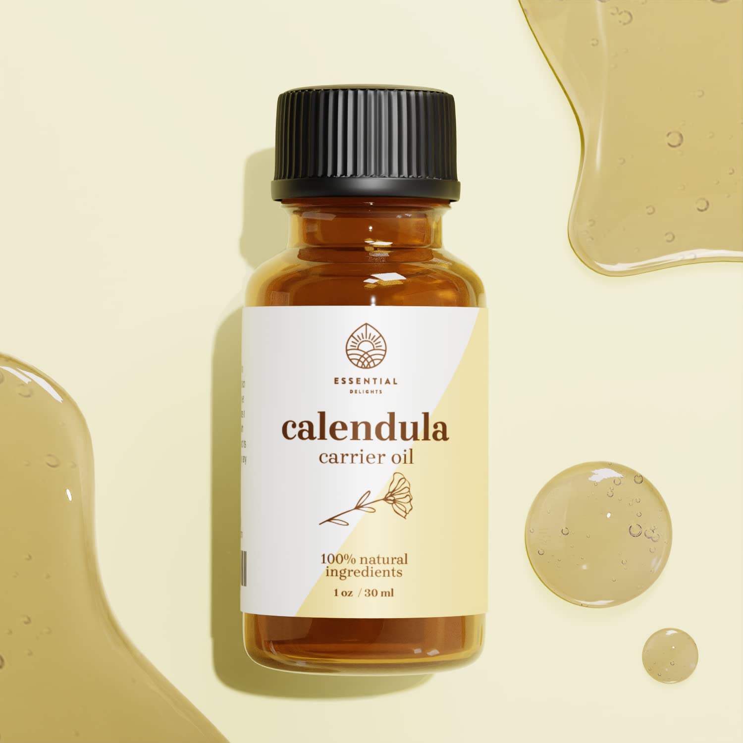 Golden calendula petals infused in sunflower oil