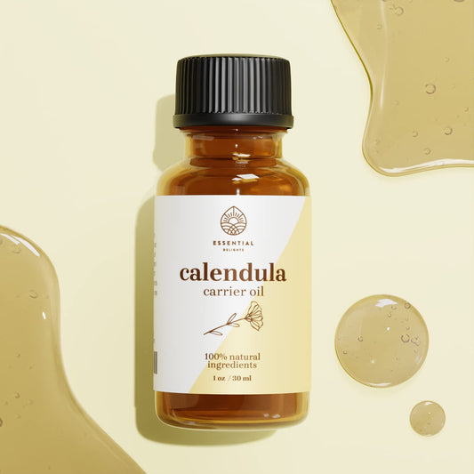 Golden calendula petals infused in sunflower oil