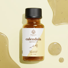 Golden calendula petals infused in sunflower oil
