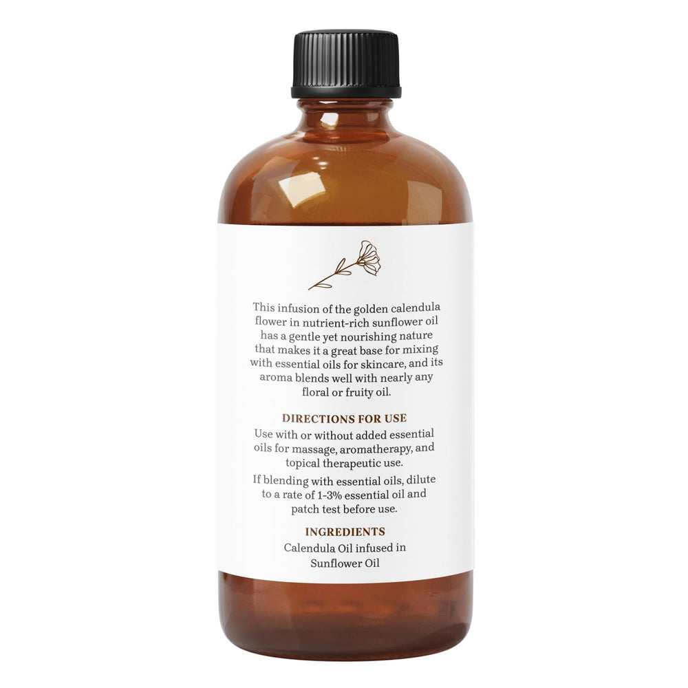 Calendula Oil product bottle with sunflower infusion
