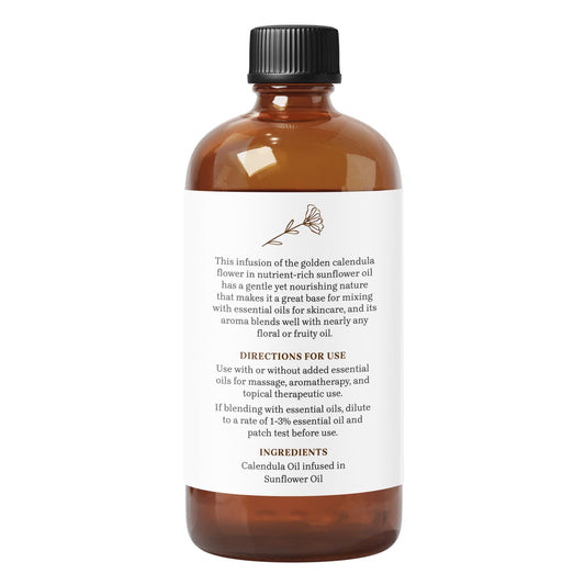 Calendula Oil product bottle with sunflower infusion