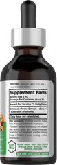 Close-up of Calendula tincture bottle with dropper