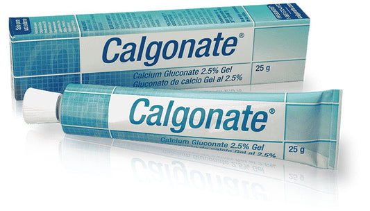 Calgonate gel 25g tube, easy-to-use first-aid for HF exposure and skin comfort.