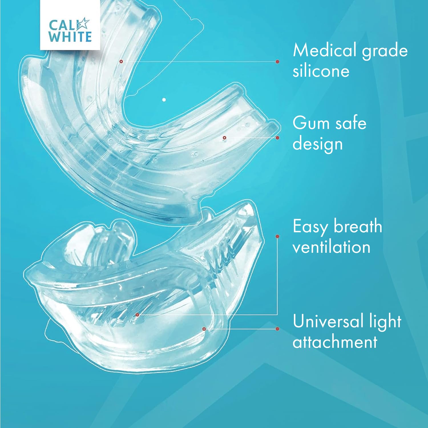 Universal thermoform whitening trays for upper and lower teeth