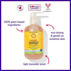 2-in-1 calendula shampoo and body wash for hair, face, and body