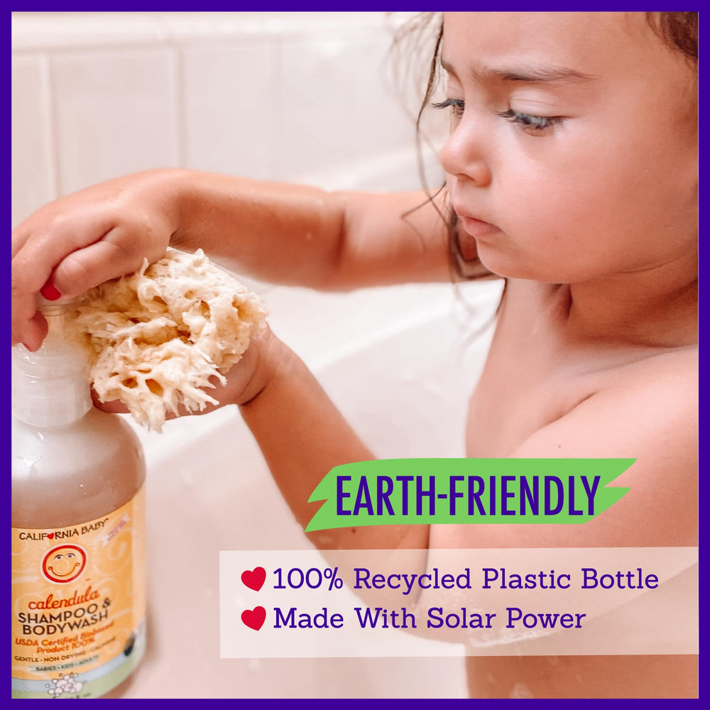 California Baby branding and Since 1995 text on packaging