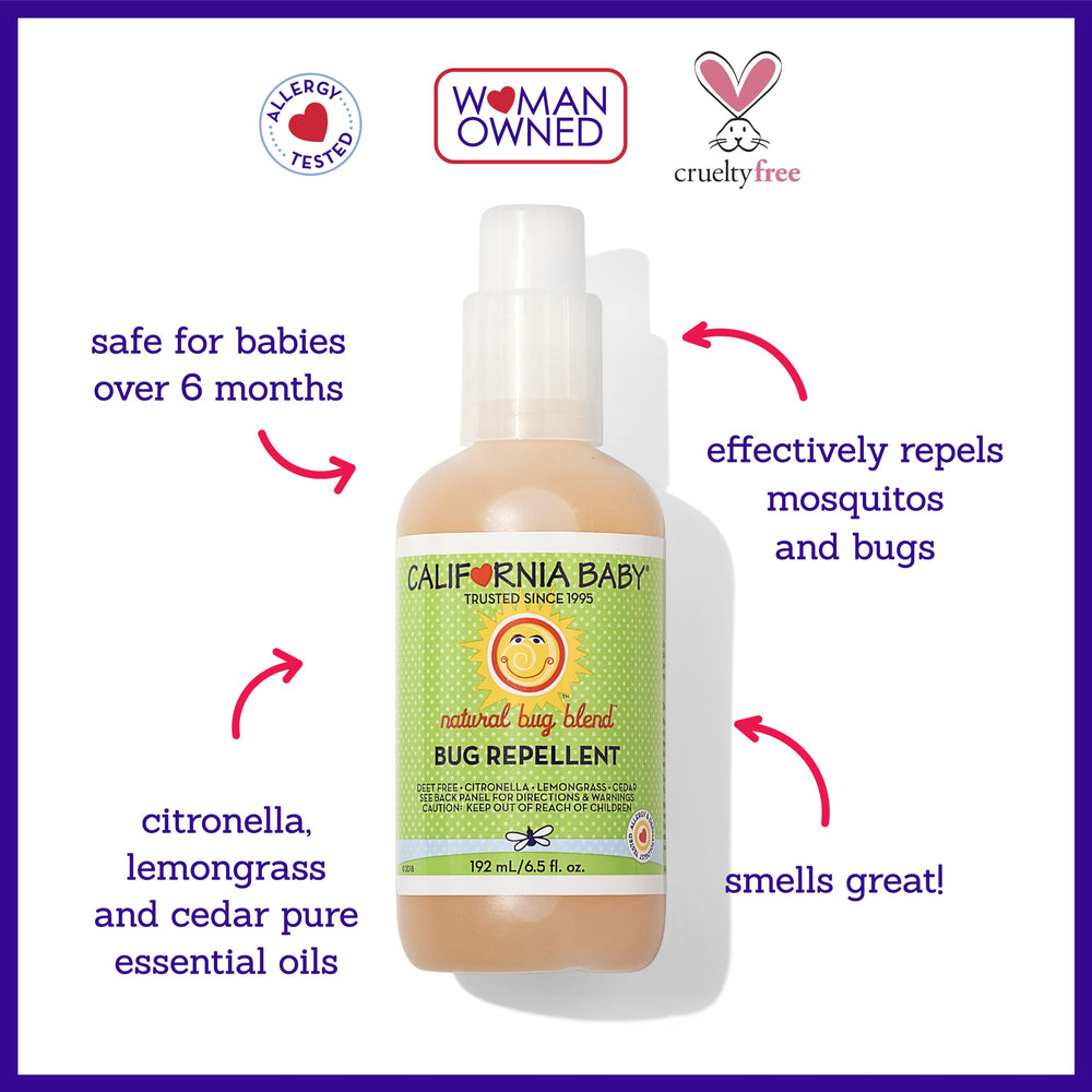 Outdoor family with California Baby bug spray ready for park trip