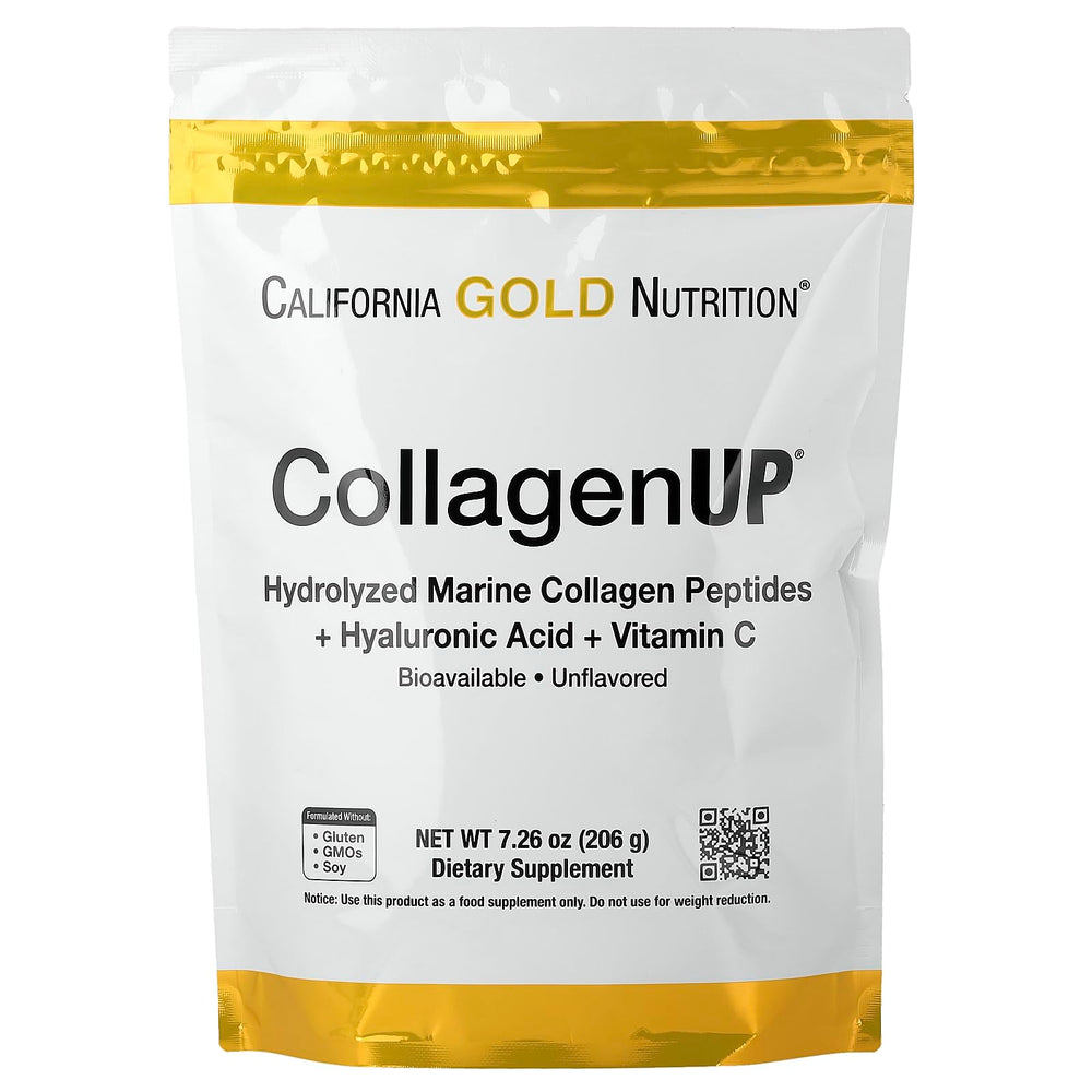 California Gold Nutrition CollagenUP front view label - 7.26 oz