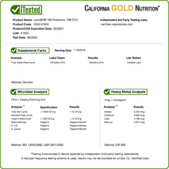 Eight-strain probiotic blend label highlighting 8 strains