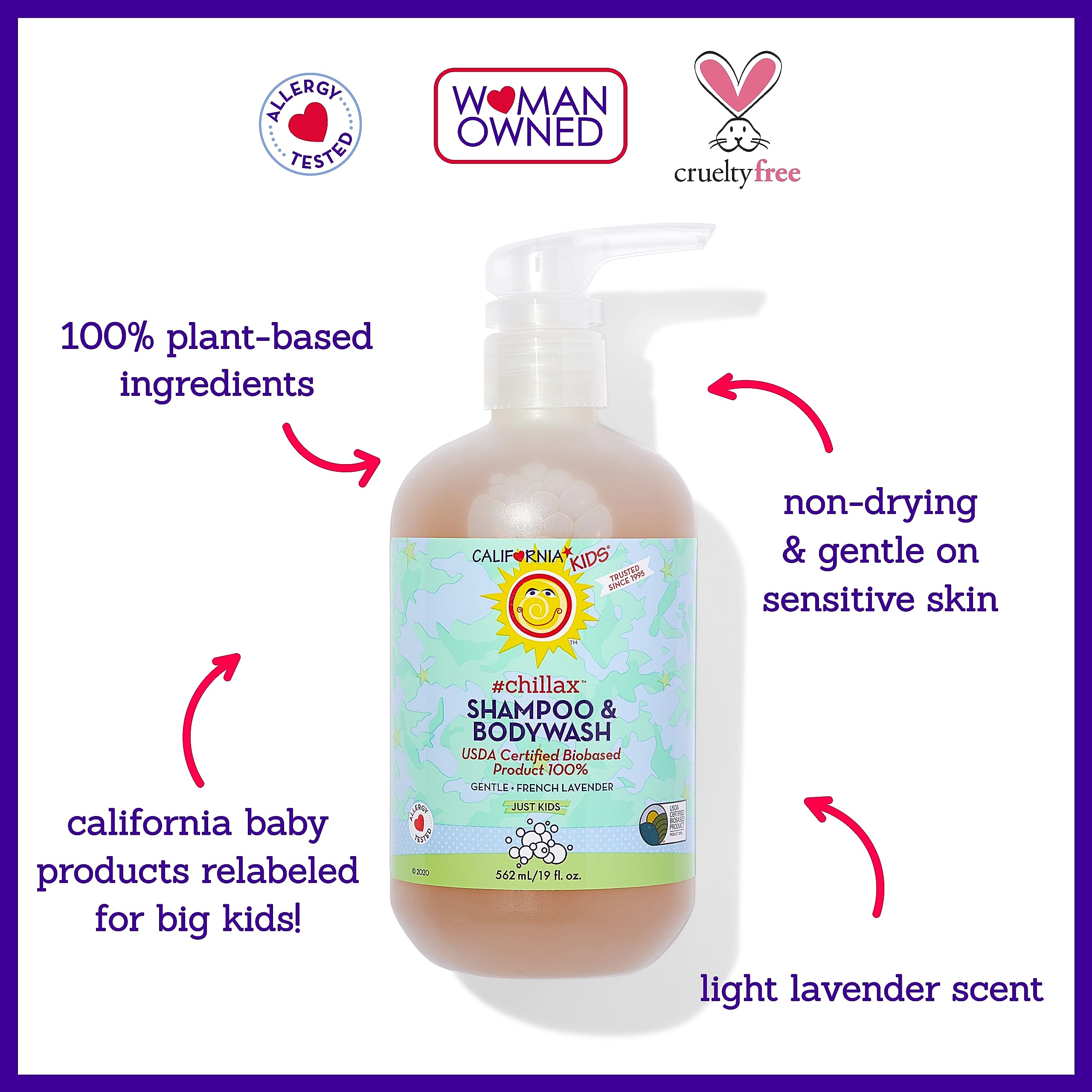 Sulfate-free gentle cleansing for kids and teens