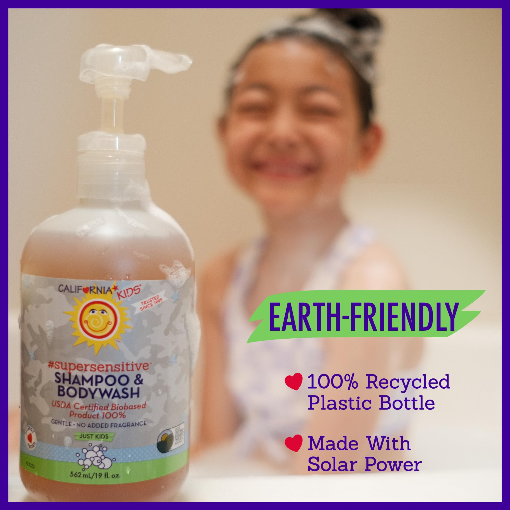 Usage illustration for California Kids 2-in-1 wash