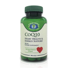 California Nutrition CoQ10 200mg softgel bottle - 100-count