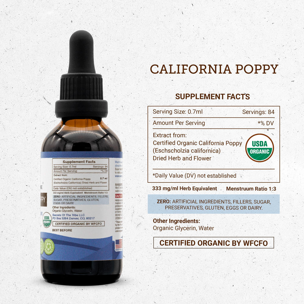 High-potency extraction method for USA-made California Poppy tincture