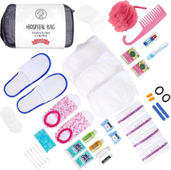 Open CallMid prepacked hospital bag for labor and delivery showing contents
