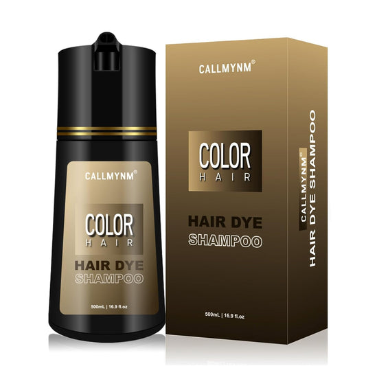 Callmynm Hair Dye Shampoo bottle pour enables quick activation for vibrant color.