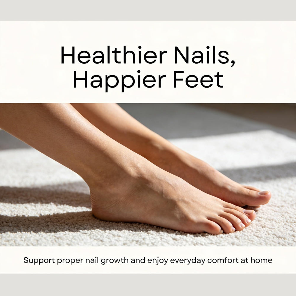 Callmynm home foot care routine image emphasizes everyday use and comfort