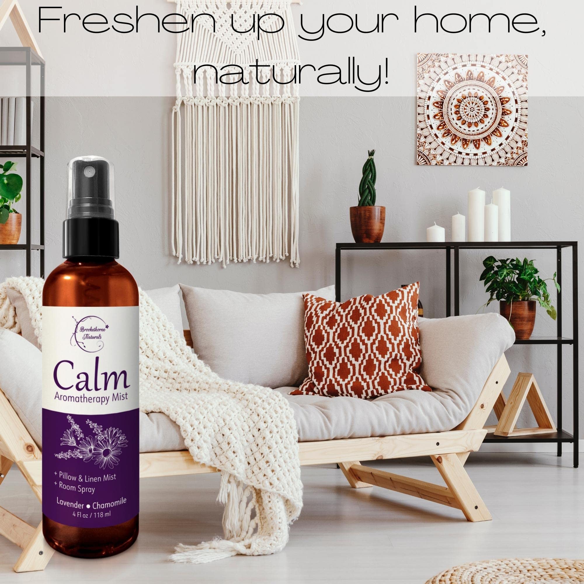 Calm Aromatherapy Mist used as a room and linen spray