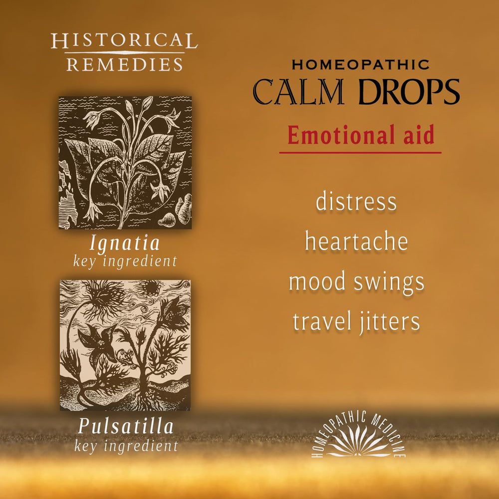 Organic vanilla flavor Calm Drops ingredients label