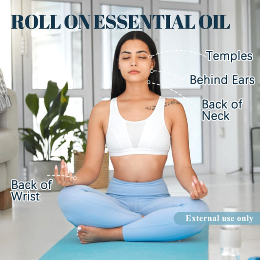 Close-up of Calm blend ingredients and label