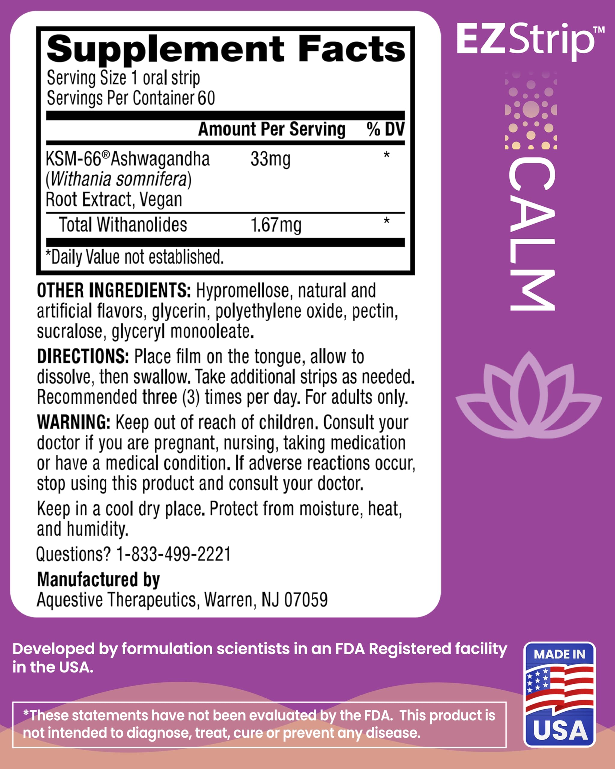 Made in USA in an FDA-registered facility indicator on packaging