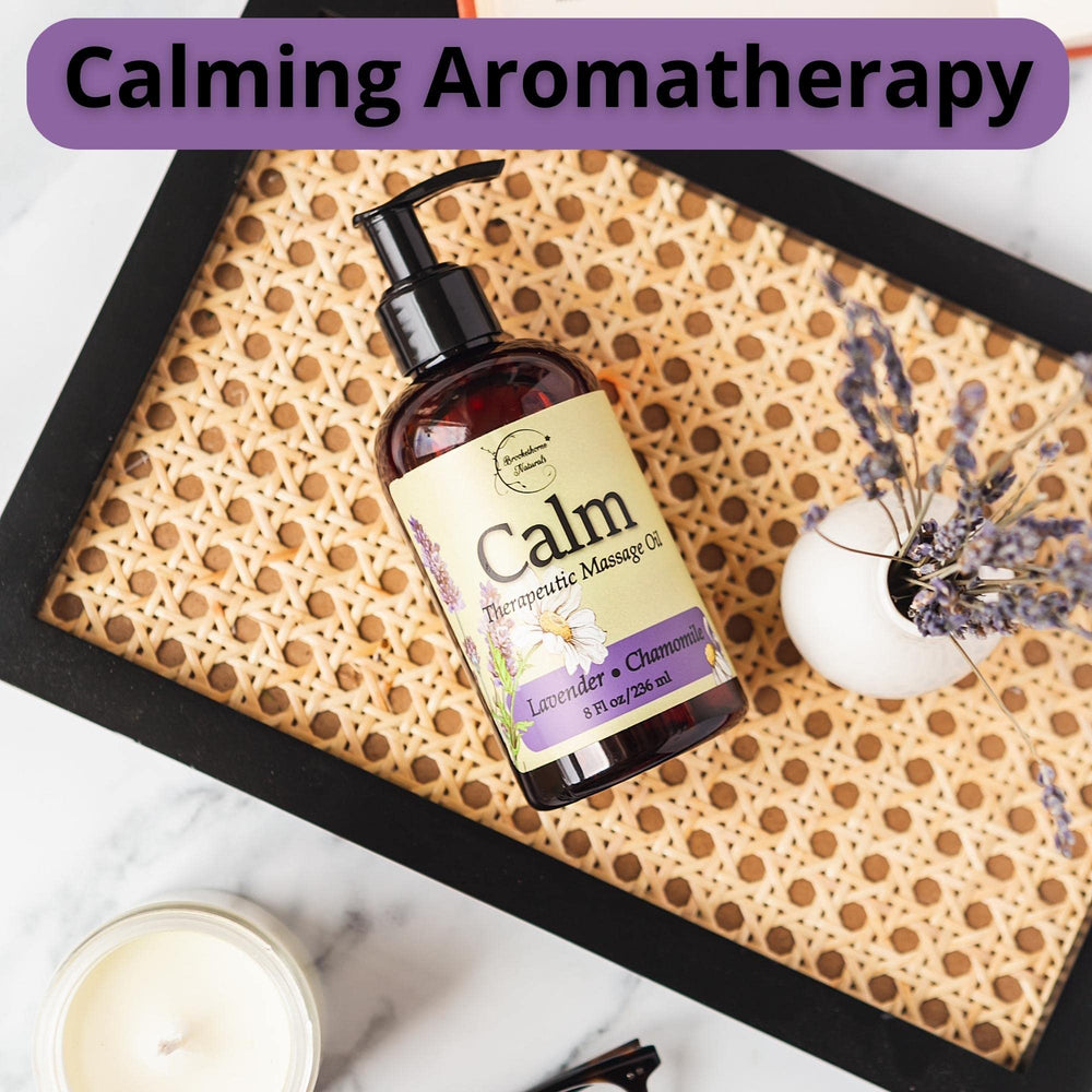 Smooth glide and quick absorption from Calm Massage Oil