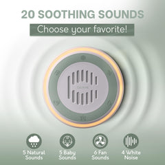 Calm Me dual night light—gentle illumination with memory recall.