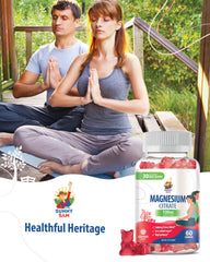 Graphic illustrating calm and relaxation with magnesium gummies
